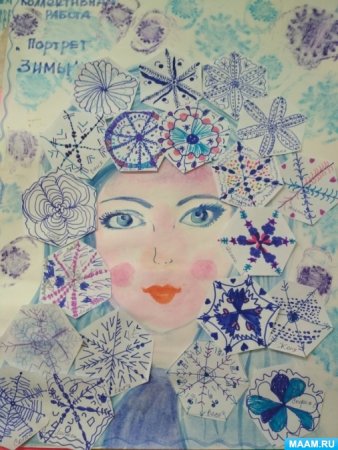 Рисунок на тему красавица зима