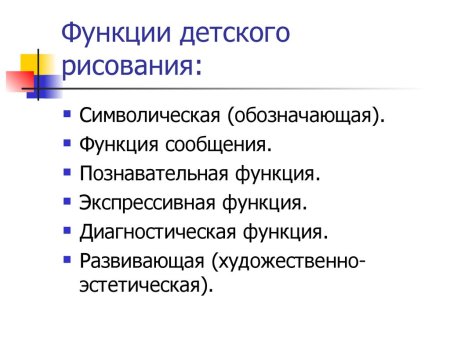 Функции детского рисунка.