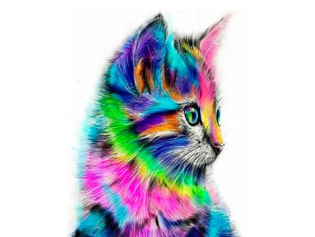 Радужный кот арт