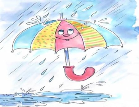Рисунок на тему дождливая погода