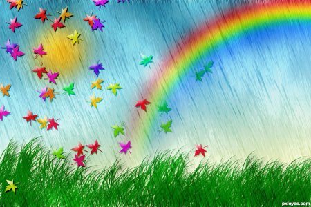 Небо и дождик для детей