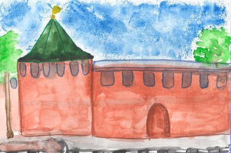 Новгородский Кремль рисунок