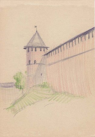 Нижегородский Кремль рисунок