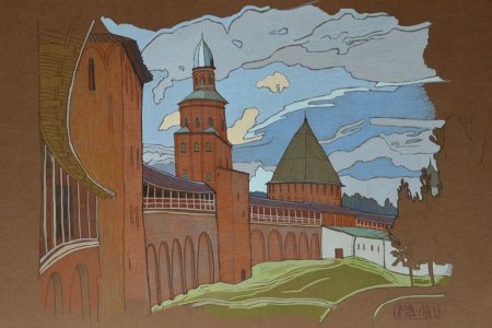 Нижегородский Кремль рисунок детский