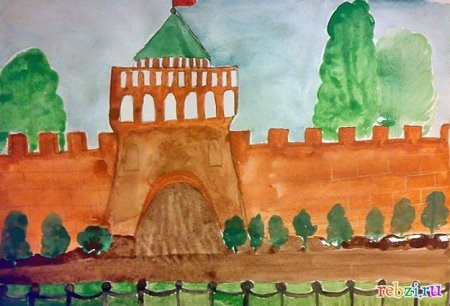 Нижегородский Кремль Нижний Новгород рисунок