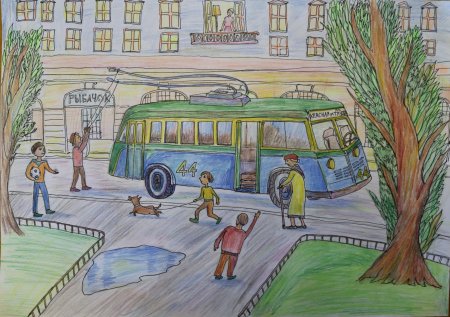 Рисование городского транспорта