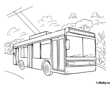Раскраска троллейбус