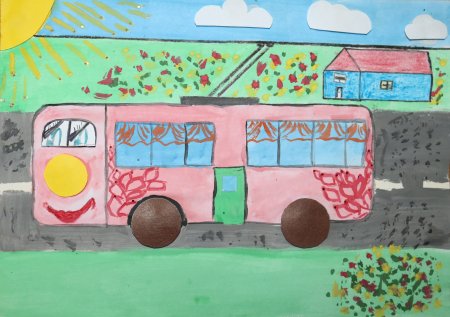 Рисование город транспорт