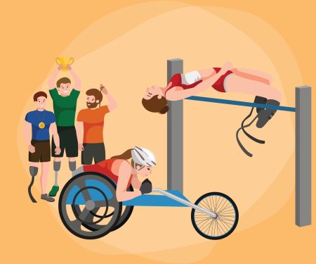 Паралимпийцы иллюстрация