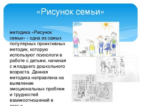 Рисуночная методика моя семья