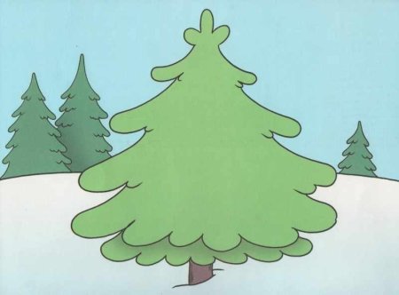 Елка в лесу иллюстрации