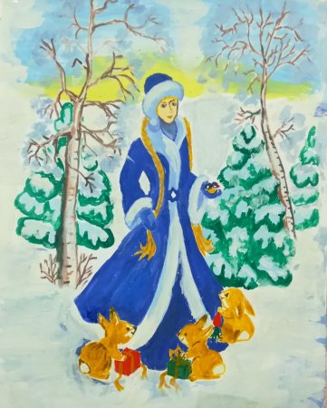 Рисование с детьми Снегурочки