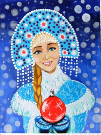 Детские рисунки Снегурочки