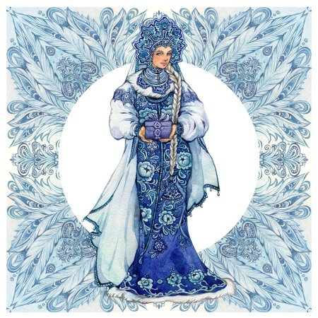 Детский рисунок Снегурочки