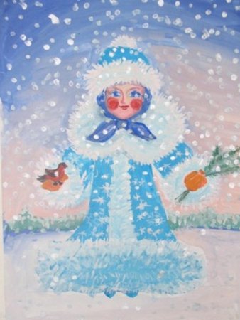 Рисование с детьми Снегурочки