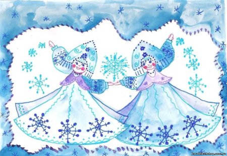 Рисование Снегурочка старшая группа