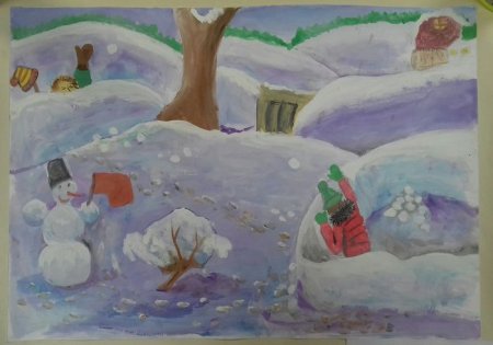 Рисунок на тему Мороз и солнце