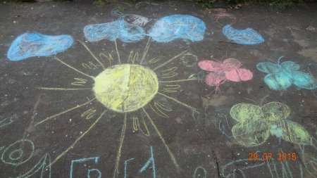 Конкурс детских рисунков на асфальте