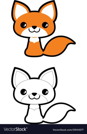 Лиса морда раскраска