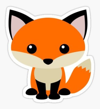 Голова лисы мультяшная