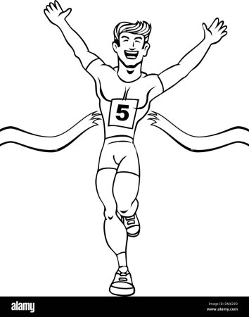 Спортсмены бегуны раскраски для детей