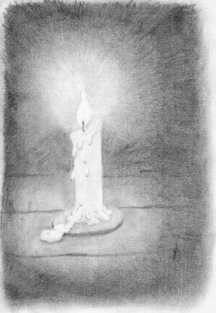 Свеча карандашом