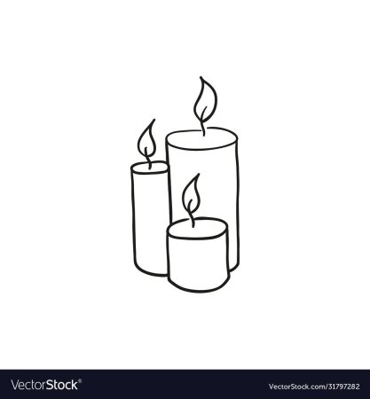 Свеча черно белая