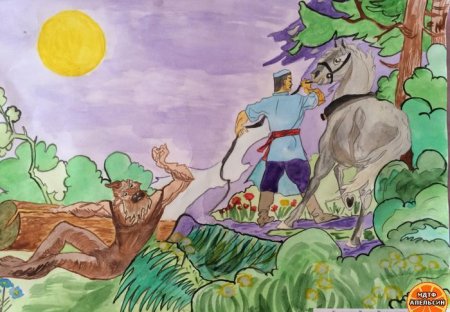 Рисунок Шурале Габдулла Тукай карандашом
