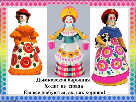 Рисование Дымковская Барыня
