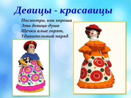 Рисование Барыня дымковской в старшей группе