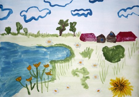 Природа России детские рисунки