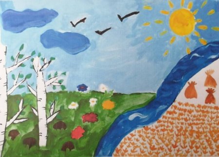 Рисование на тему Родина