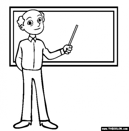 Преподаватель раскраска