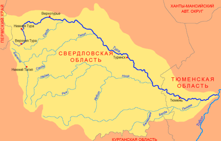 Исток реки Обь на карте