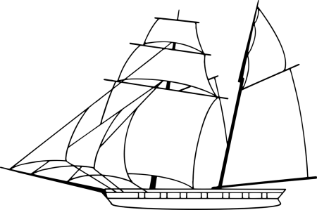Парусник раскраска