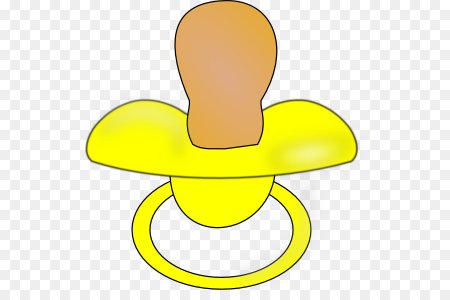 Пустышка детская желтая