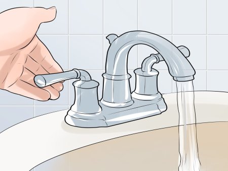 Кран с водой мультяшный
