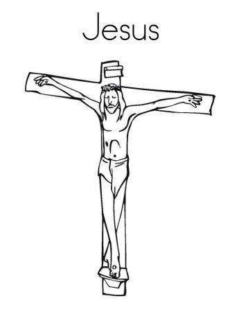 Раскраска Распятие Иисуса Христа