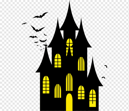 Силуэт замка на Хэллоуин