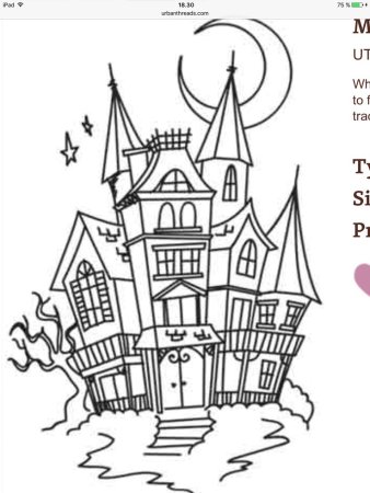 Раскраска Хэллоуин замок
