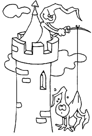 Эскиз замка в готическом стиле