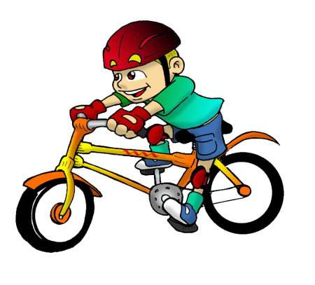 Ребенок на велосипеде вектор