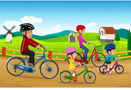 Велосипед катание рисование