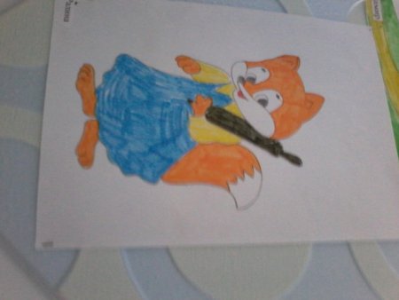 Рисование Лисичка со скалочкой