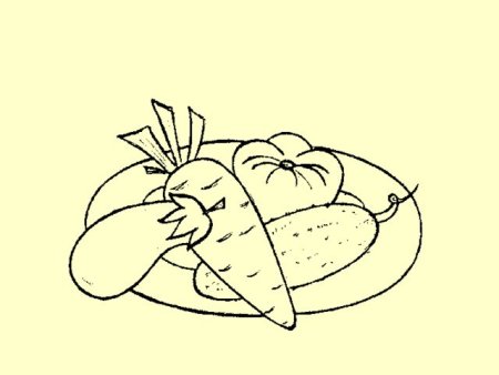 Рисование витаминная тарелка