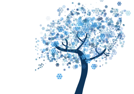 Зимнее дерево вектор