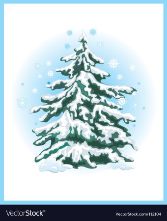 Елка в снегу для детей