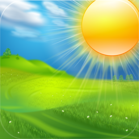 Солнечная погода рисунок