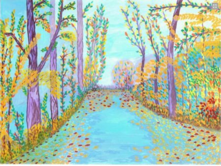 Рисунок на тему осень чудесная пора