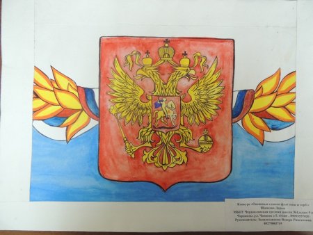 Герб России рисунок карандашом
